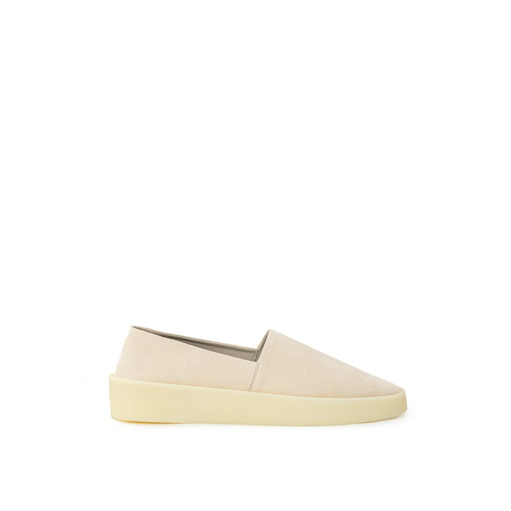 Beige Leder Slipper