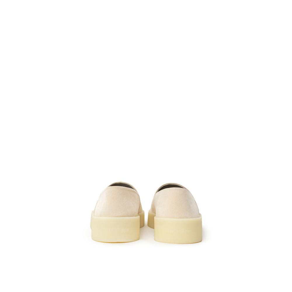 Beige Leder Slipper