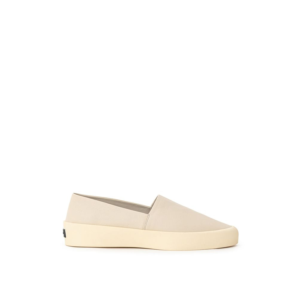 Beige Leder Slipper