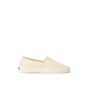 Beige Leder Slipper