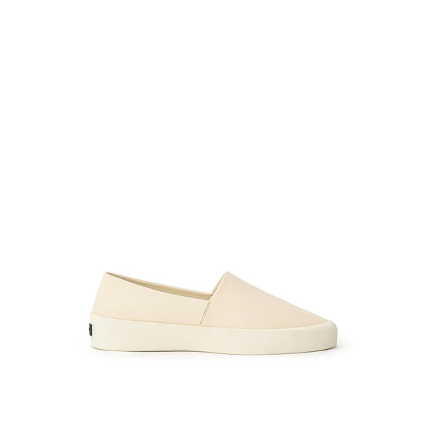 Beige Leder Slipper