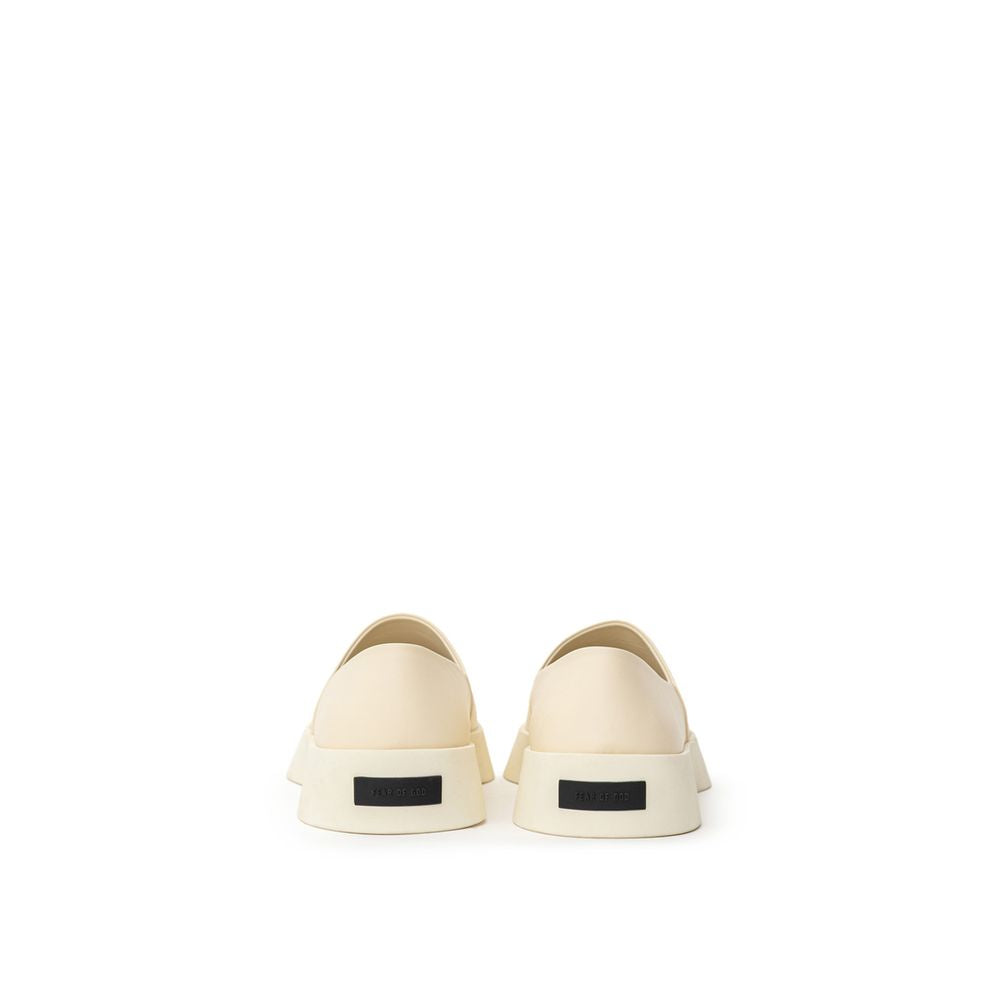 Beige Leder Slipper