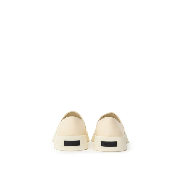 Beige Leder Slipper