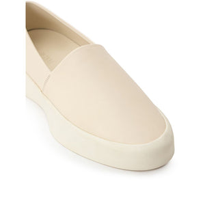 Beige Leder Slipper