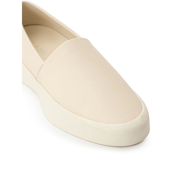Beige Leder Slipper