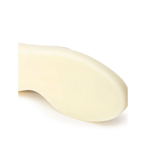 Beige Leder-Sneaker mit niedrigem Schaft