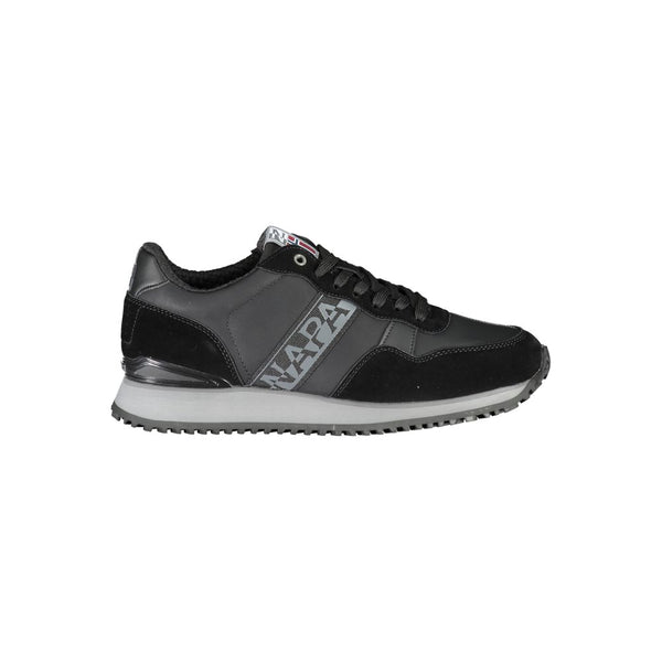 Elegante schwarze Spitzen-Sneakers mit Kontrast