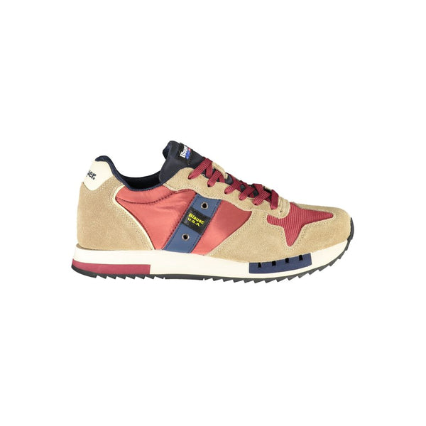 Beige Sportschuhe mit kontrastierenden Akzenten