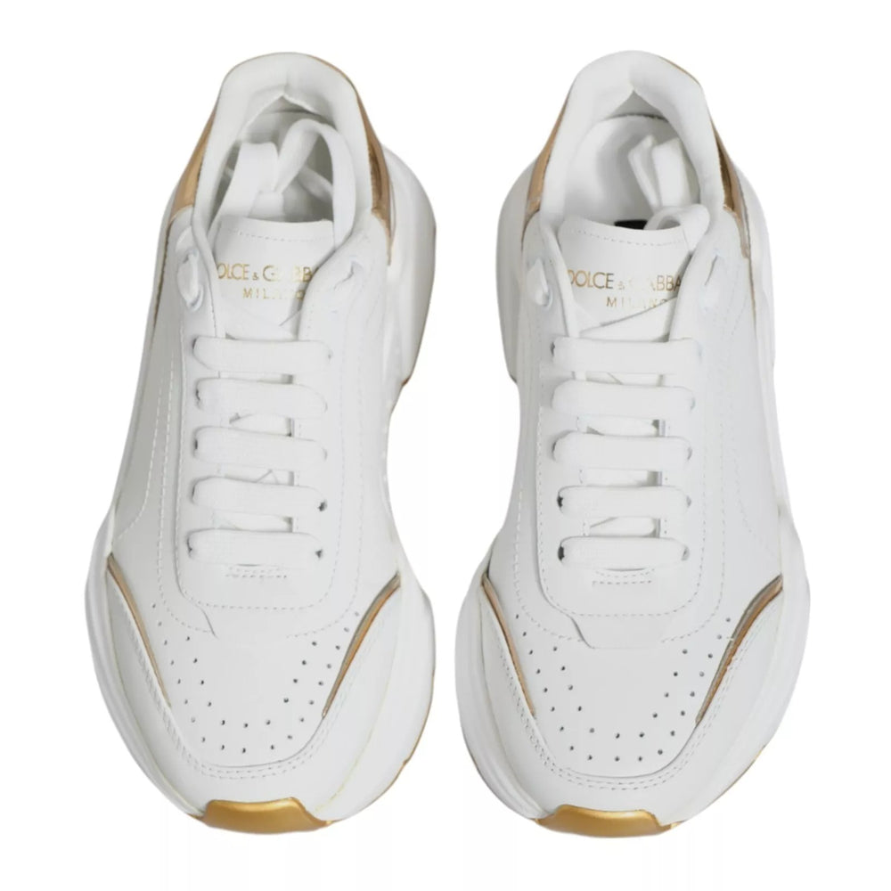 Weiß Gold Daymaster Low Top Turnschuhe Schuhe