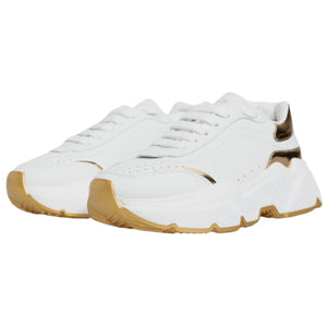 Weiß Gold Daymaster Low Top Turnschuhe Schuhe