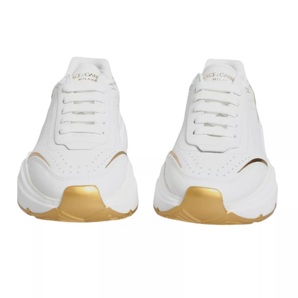 Weiß Gold Daymaster Low Top Turnschuhe Schuhe