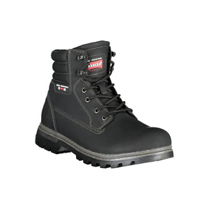 Schwarzer Polyester Herrenstiefel