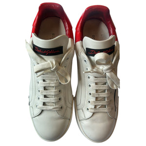 Weiß Rot Logo Portofino Turnschuhe Schuhe