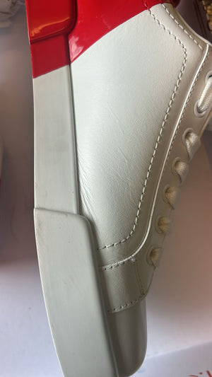 Weiß Rot Logo Portofino Turnschuhe Schuhe
