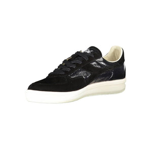 Schwarzes Leder Damen Sneaker