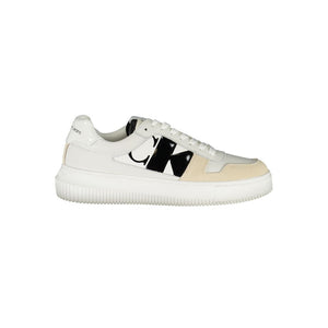 Elegante Weiße Schnürsenkel-Sneakers mit kontrastierendem Detail