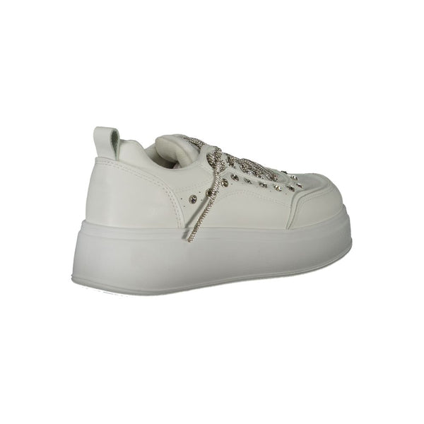 Weißes Polyethylen Damen Sneaker