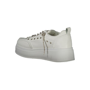 Weißes Polyethylen Damen Sneaker