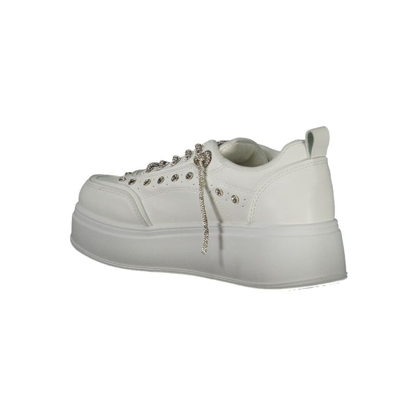 Weißes Polyethylen Damen Sneaker