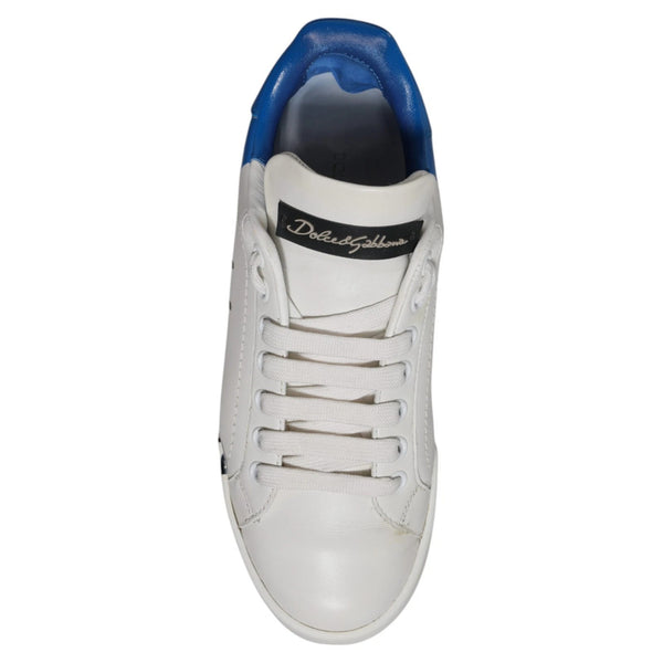 Weiß Blau Logo Portofino Turnschuhe Schuhe