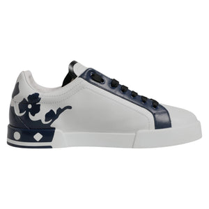 Weiß Blau Crown Low Top Männer Turnschuhe Schuhe