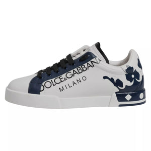 Weiß Blau Crown Low Top Männer Turnschuhe Schuhe