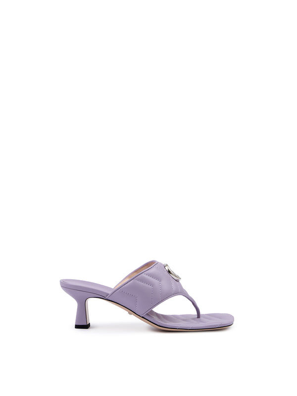 Mystic Purple Nappa Charlotte Leder Sandalen
