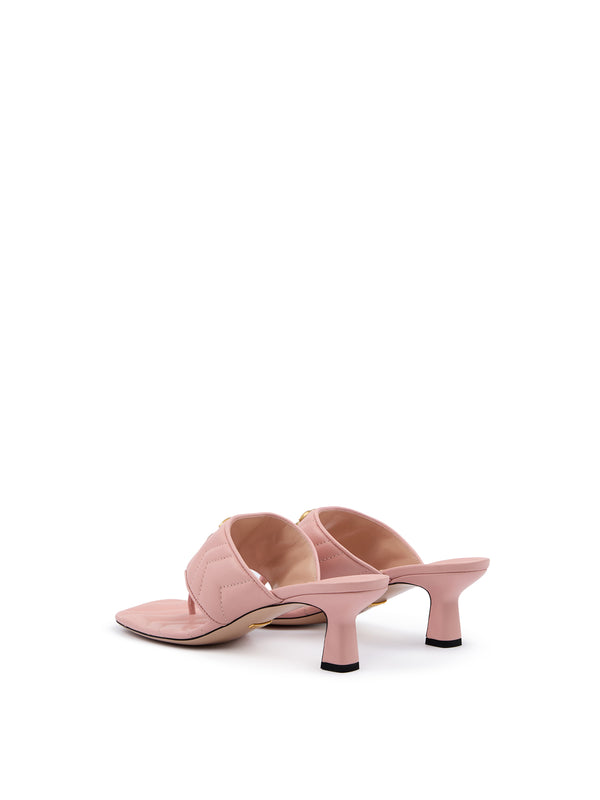 Mystic Pink Charlotte Sandalen aus Nappaleder