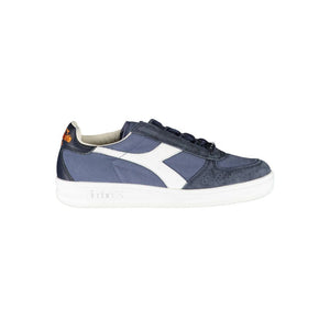 Schicke blaue Kontrast-Schnürsenkel-Sneakers