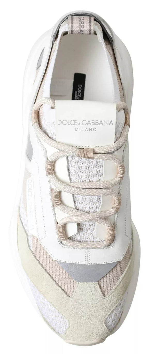Turnschuhe Weiß Beige Leder Sport DAYMASTER Schuhe