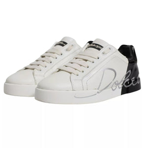 Weiß Schwarz Logo Portofino Herren Sneaker Schuh
