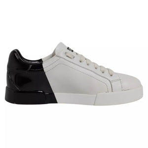 Weiß Schwarz Logo Portofino Herren Sneaker Schuh