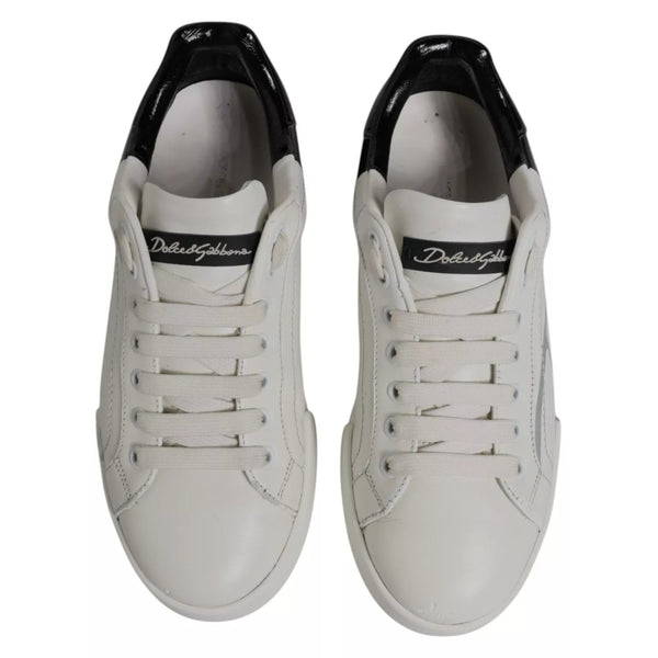 Weiß Schwarz Logo Portofino Herren Sneaker Schuh