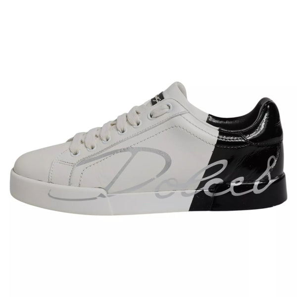 Weiß Schwarz Logo Portofino Herren Sneaker Schuh