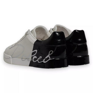 Weiß Schwarz Logo Portofino Herren Sneaker Schuh