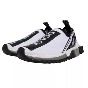Weiß Schwarz Slip On Sorrento Sneakers Schuhe