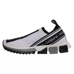 Weiß Schwarz Slip On Sorrento Sneakers Schuhe