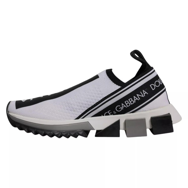Weiß Schwarz Slip On Sorrento Sneakers Schuhe