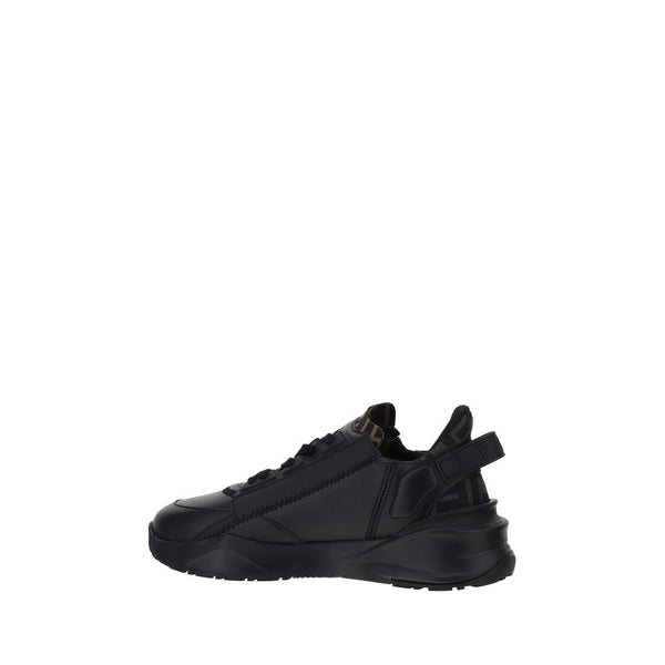 Schwarze Kalbshaut Bos Taurus Sportschuhe