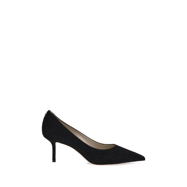 Schwarze Ziegenleder-Pumps mit mittlerem Absatz