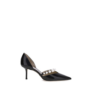 Schwarze Kalbshaut Bos Taurus High Heels