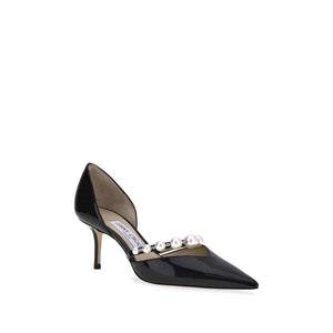 Schwarze Kalbshaut Bos Taurus High Heels