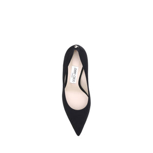 Schwarze Ziegenleder-Pumps mit mittlerem Absatz
