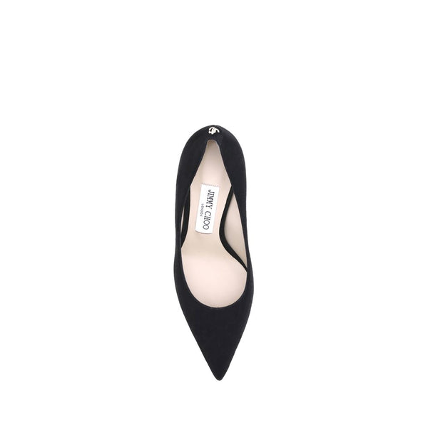Schwarze Ziegenleder-Pumps mit mittlerem Absatz