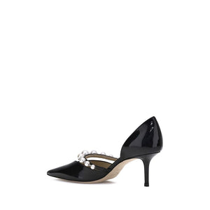 Schwarze Kalbshaut Bos Taurus High Heels