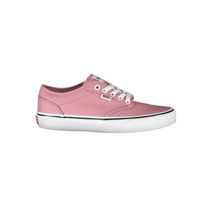 Schicke rosa Sneakers mit kontrastierenden Schnürsenkeln