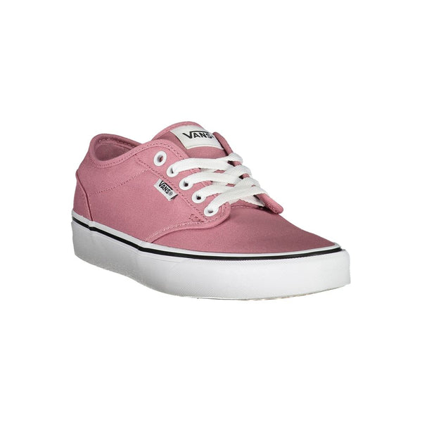 Schicke rosa Sneakers mit kontrastierenden Schnürsenkeln