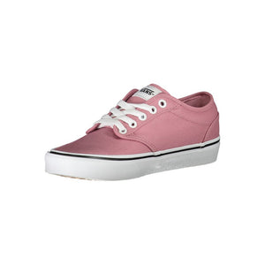 Schicke rosa Sneakers mit kontrastierenden Schnürsenkeln
