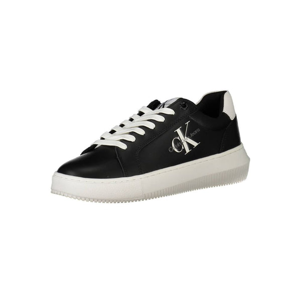 Schwarzes Leder Damen Sneaker