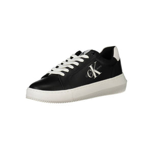 Schwarzes Leder Damen Sneaker